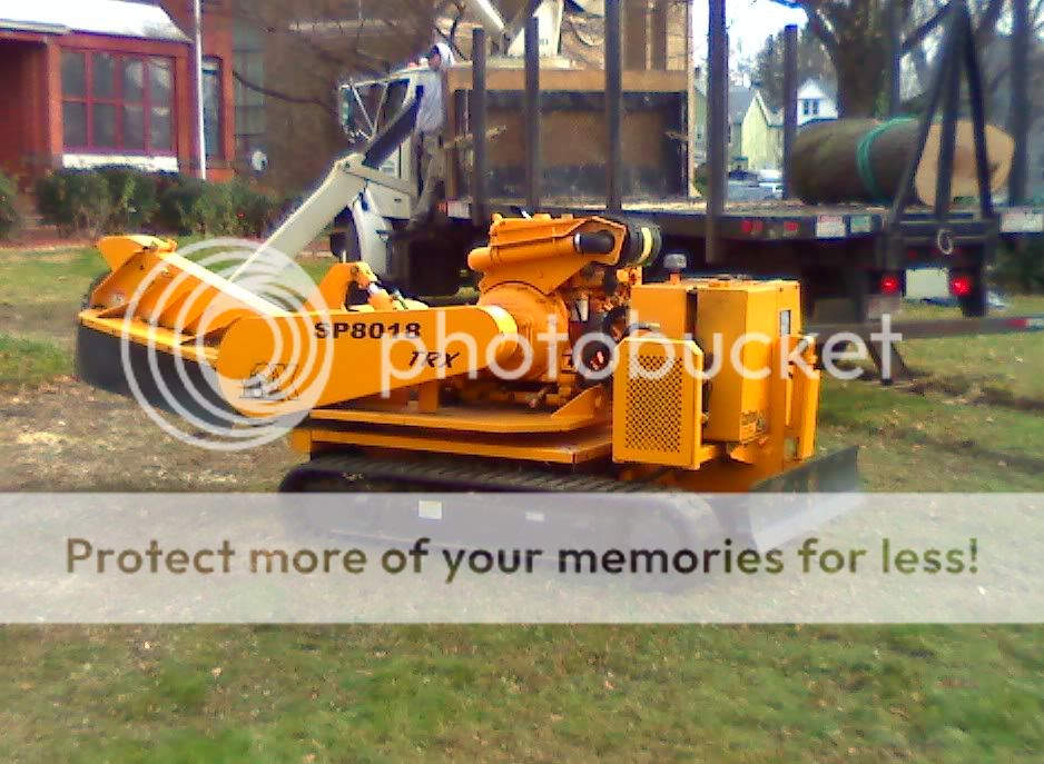 Remote control stump grinder