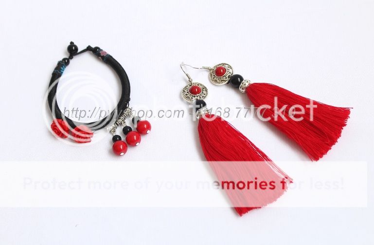 Vòng tay, hoa tai, cột tóc hand-made họa tiết cổ điển. Đảm bảo không đụng hàng!