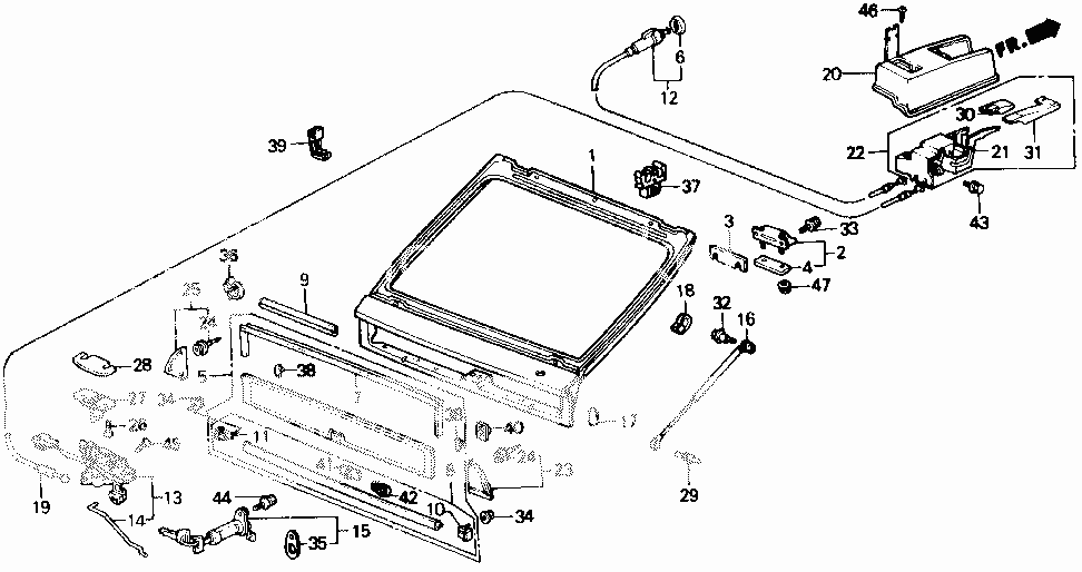 CRX Hatch Strut Hinge Cover (aka open stay cover) Question? Honda CRX